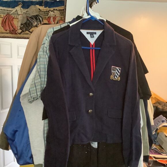 Tommy Hilfiger Schoolboy Blazer Women's XL Sweater Jacket PreppyElevate your sty - Picture 1 of 4